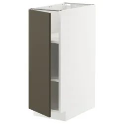 IKEA METOD(995.589.09) підлогова шафа/полиці, білий/Хавсторп коричнево-бежевий