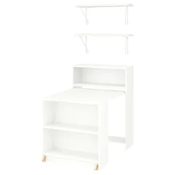 IKEA BILLY / BERGSHULT(995.906.50) Полиця з складною таблицею, білий
