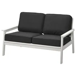 IKEA BONDHOLMEN(895.497.60) 2-місний диван для вулиці, білий/бежевий/Ярпон/Дувхольмен антрацит