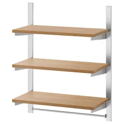 IKEA KUNGSFORS(293.083.01) підвісна рейка з половиною / штангою, нержавіюча сталь/зола