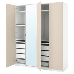 IKEA PAX / REINSVOLL/ÅHEIM(094.199.46) комбінований гардероб, білий/сірий