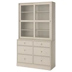 IKEA HAVSTA(695.974.60) Поєднання зі скляними дверима, Сірий -Грей