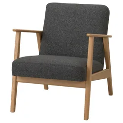 IKEA EKENÄSET(405.179.06) Крісло, Dąb/gunnared темно -сірий