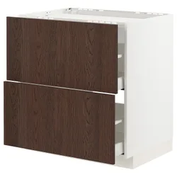 IKEA METOD / MAXIMERA(494.043.11) квартира / 2-спальна / 2-спальна шафа, білий / Сінарп коричневий