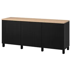 IKEA BESTÅ(894.190.75) поєднання з дверима, чорний / Lappviken / Stubbarp black