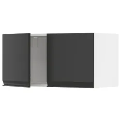 IKEA METOD(994.937.72) настінна шафа/2 двері, білий/Upplöv матовий антрацит