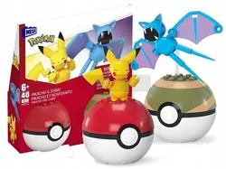 Блоки Mega Construx, 40 предметів, Покемон Пікачу та Зубат + 2 покеболи HXP12