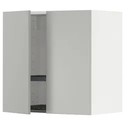 IKEA METOD(795.380.50) навісна шафа з сушаркою/2 дверцята, білий/Хавсторп світло-сірий