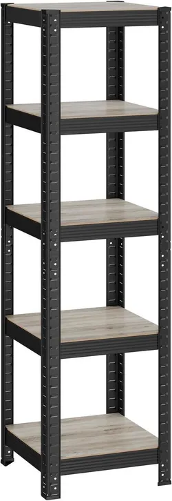 Полиця SONGMICS GLR037B11 37 x 37 x 150 см, вантажопідйомність 400 кг (80 кг на полицю), промислові, регульовані полиці для