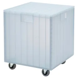 IKEA PANSARTAX(794.893.80) ящик на колесах з кришкою, прозорий сіро-блакитний