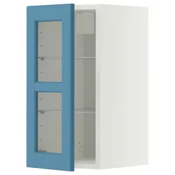 IKEA METOD(196.009.45) шість напів/скляних дверей, білий/Lerhyttan blue