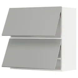IKEA METOD(395.387.83) Горизонтальна навісна шафа з 2 дверцятами, білий/Хавсторп світло-сірий