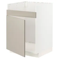 IKEA METOD(394.648.00) Тумба під раковину HAVSEN 1-спальна, білий / Stensund beige