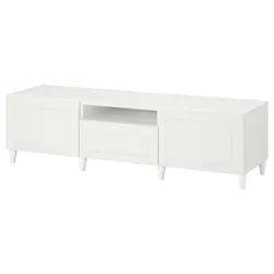 IKEA BESTÅ(093.845.36) тумба під телевізор, білий / Смевікен / Каббарп білий