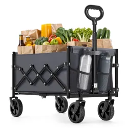 Складаний транспортний візок 90 л сірого