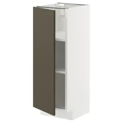 IKEA METOD(595.587.89) підлогова шафа/полиці, білий/Хавсторп коричнево-бежевий