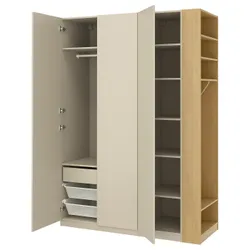 IKEA PAX / FORSAND(896.069.15) Комбінація гардеробу, Сірий -рогай сірий -схожий на/іміц. дуб