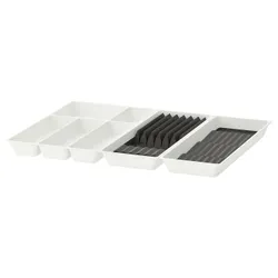 IKEA UPPDATERA(995.010.03) Лоток для столових приладів/2 -х відділення, білий/антрацит