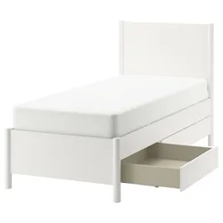 IKEA TONSTAD(994.966.24) каркас ліжка з ящиками, кремовий/Leirsund