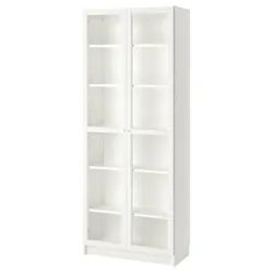 IKEA BILLY / OXBERG(793.988.32) сайт, білий / скло