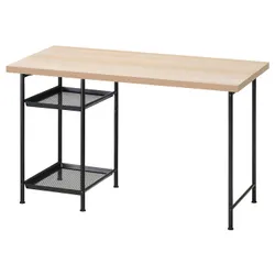 IKEA LAGKAPTEN / SPÄND(895.636.47) стіл, Імітація білого/чорного забарвленого дуба