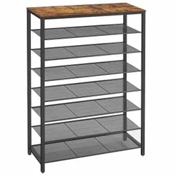 Взуття стелажі 8 рівнів сільський коричневий