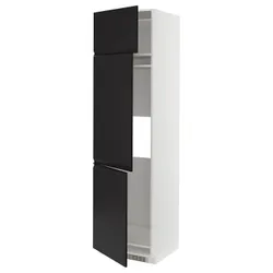 IKEA METOD(894.938.24) висока шафа для льоду/морозильна камера/3 двері, білий/Upplöv матовий антрацит