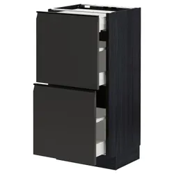 IKEA METOD / MAXIMERA(294.953.69) Шафа з 2 фасадами/3 ящиками, чорний/Upplöv матовий антрацит