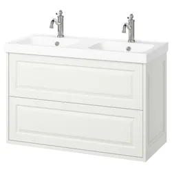IKEA TÄNNFORSEN / ORRSJÖN(595.140.07) тумба під умивальник з ящиками/умивальником/змішувачами, білий