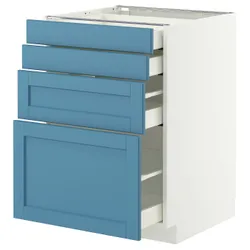 IKEA METOD / MAXIMERA(896.017.67) Вона st 4fr/4szu, Biały/Lerhyttan Blue