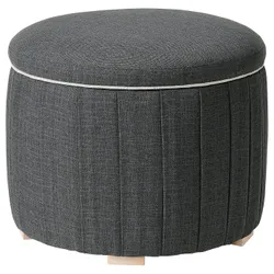 IKEA ÅTERLÖGA(405.623.38) пуф, з контейнером/кіландою темно -сірим