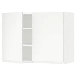 IKEA METOD(194.596.30) навісна шафа з полицями / 2 двер, білий / Voxtorp матовий білий
