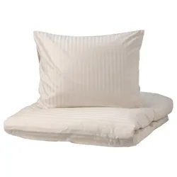 IKEA NATTJASMIN (704.426.17) підодіяльник і наволочка, світло-бежевий