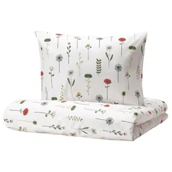 IKEA NATTSLÄNDA(205.080.12) підодіяльник і наволочка, різнокольоровий квітковий візерунок