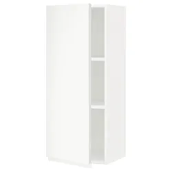 IKEA METOD(794.644.45) навісна шафа з полицями, білий / Voxtorp матовий білий