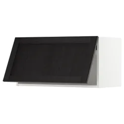 IKEA METOD(393.944.64) горизонтальна шафа з кнопкою відкриття, білий/забарвлений лерхітановим чорним