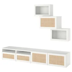 IKEA BESTÅ(294.213.83) Комбінація телевізор/скляні двері, білий Sindvik/Studsviken білий