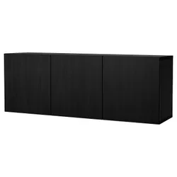 IKEA BESTÅ(094.259.09) комбінування навісних шаф, чорно-коричневий / Lappviken чорно-коричневий