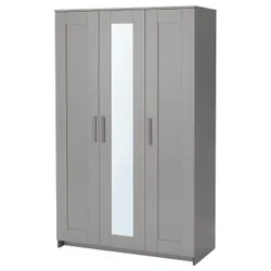 IKEA BRIMNES(706.028.04) гардероб/3 двері, сірий
