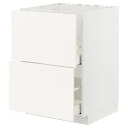 IKEA METOD / MAXIMERA(795.071.76) тумба, раковина + 2 фасади/2 ящики, білий/Vallstena білий