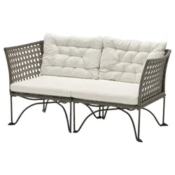 IKEA JUTHOLMEN(495.782.26) Модульний диван з 2-х осіб, зовнішній, темно -сірий/куддарна світло -сірий -рог