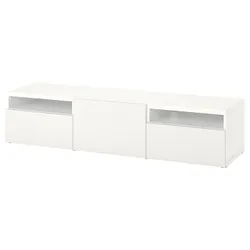 IKEA BESTÅ(894.215.06) Тумба під телевізор з ящиками та дверцятами, білий / Лаксвікен білий