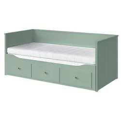 IKEA HEMNES(496.102.31) Рівень з 3 ящиками, 2 матраци, Szarozielony/Åfjäll важкий