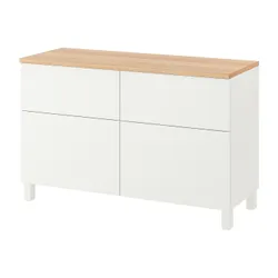 IKEA BESTÅ (394.190.06) поєднання полиці з дверцятами/шухлядами, білий / Lappviken / Stubbarp білий