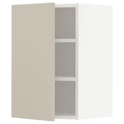 IKEA METOD(194.638.68) навісна шафа з полицями, білий / Havstorp бежевий