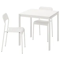 IKEA MELLTORP / ADDE(490.117.66) стіл і 2 стільці, білий