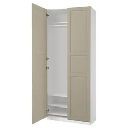 IKEA PAX / TYSSEDAL(996.036.62) Комбінація гардеробу, білий/сірий -рог