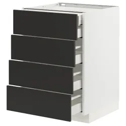 IKEA METOD / MAXIMERA(294.979.19) sat stj 4fr/2n/3śr su, білий/матовий антрацит Nickebo