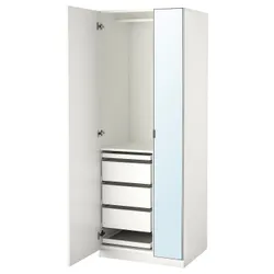 IKEA PAX / FORSAND/ÅHEIM(093.363.95) комбінований гардероб, білий/дзеркало