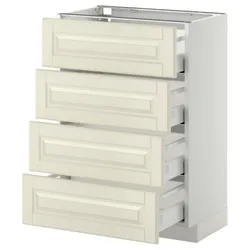 IKEA METOD / MAXIMERA(890.263.27) 4-дверний / 4-місний, білий / Bodbyn крем